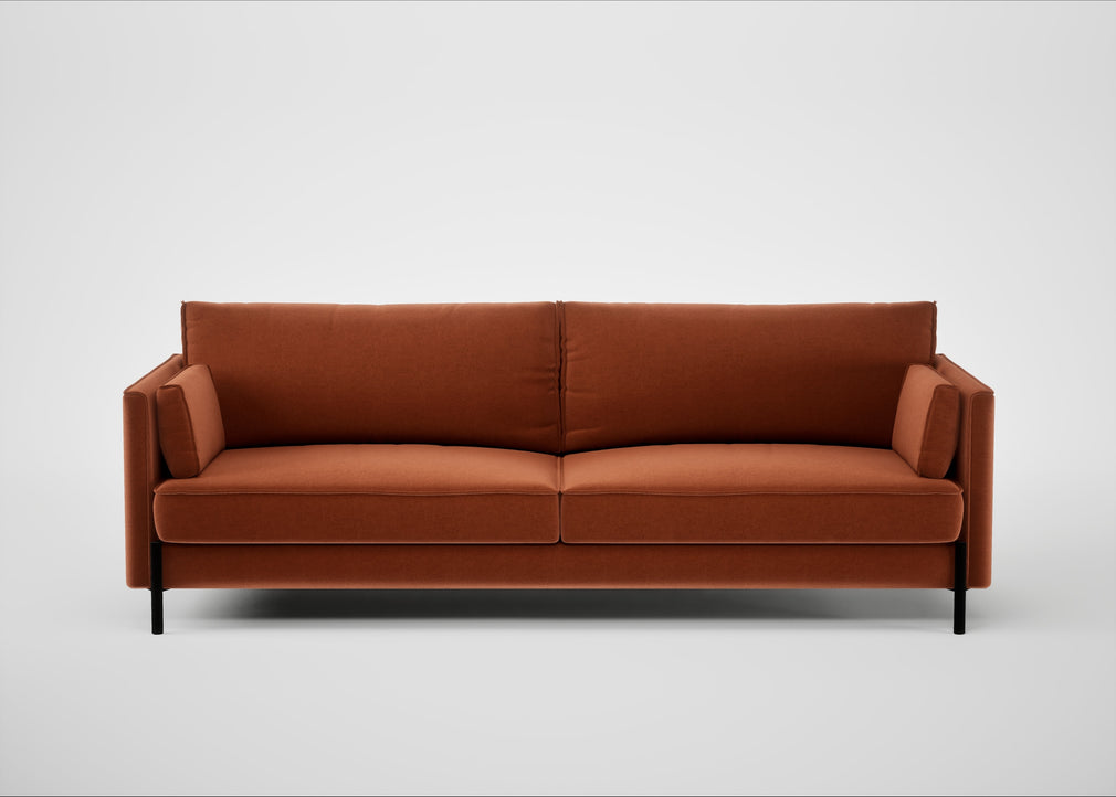 Tortona 4 Seater Sofa Cotton Velvet Russet