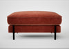 Tortona Footstool Smart Luxe Velvet Tawny