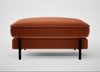 Tortona Footstool Cotton Velvet Russet