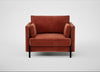 Tortona Armchair Smart Luxe Velvet Tawny