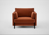 Tortona Armchair Cotton Velvet Russet
