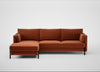 Tortona Left Hand Facing Corner Chaise Cotton Velvet Russet