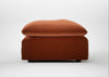 Astrid Ottoman Cotton Velvet Russet / Walnut Stained Beech