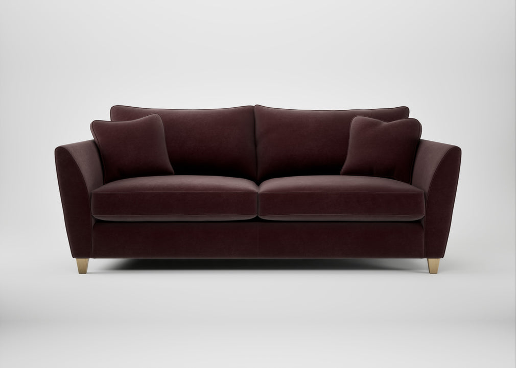 Torino 4 Seater Sofa Smart Luxe Velvet Acorn / Natural