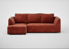 Morven Left Hand Facing Corner Chaise Sofa Smart Luxe Velvet Tawny