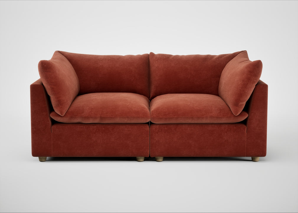 Astrid 3 Seater Sofa Smart Luxe Velvet Tawny / Natural Beech