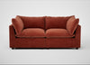 Astrid 3 Seater Sofa Smart Luxe Velvet Tawny / Walnut Stained Beech