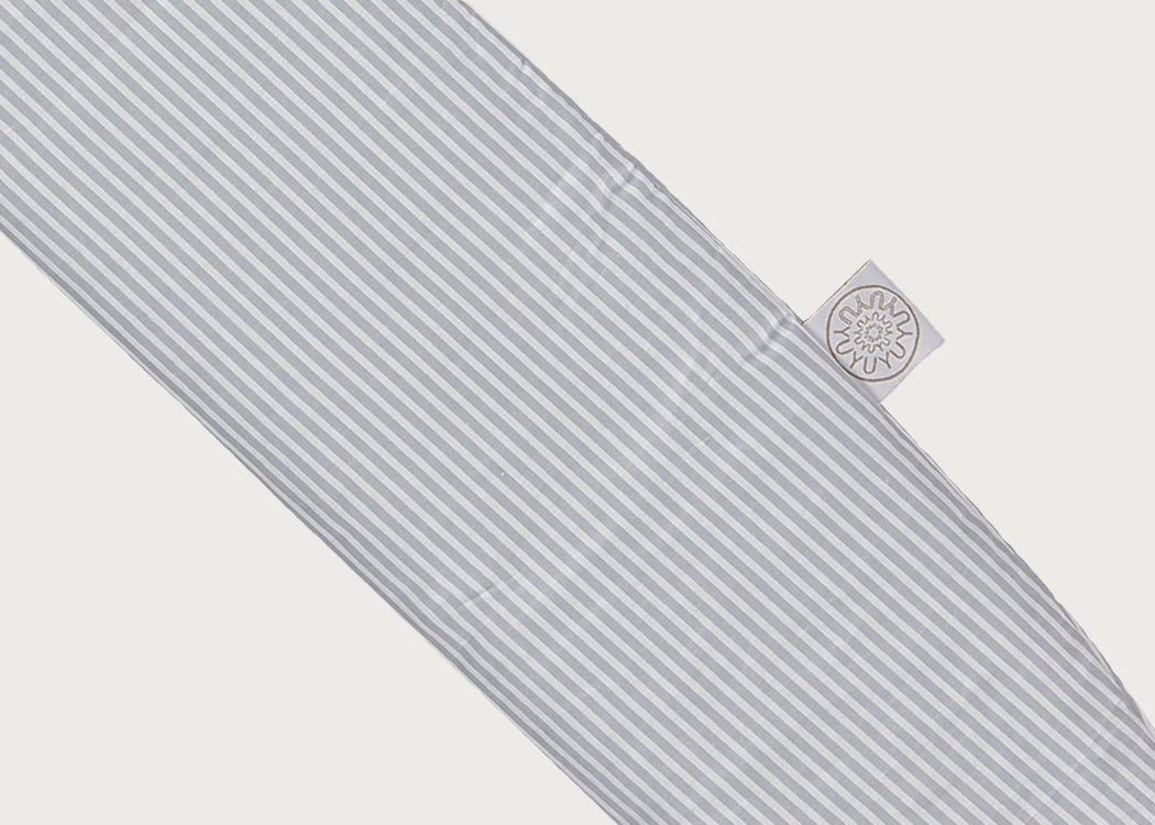 Pure Japanese Cotton Grey Stripe Hot Water Bottle