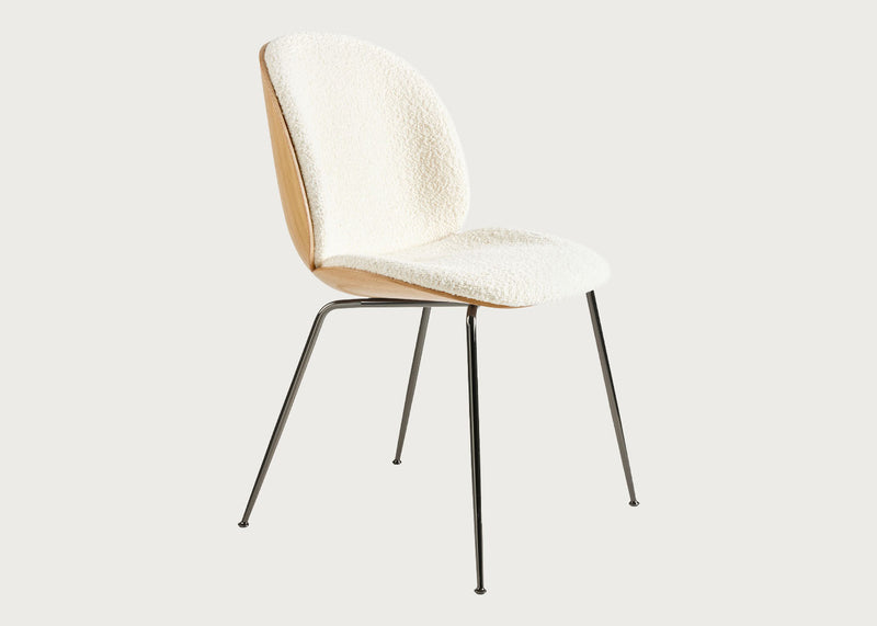Beetle Dining Chair with Front Upholstery