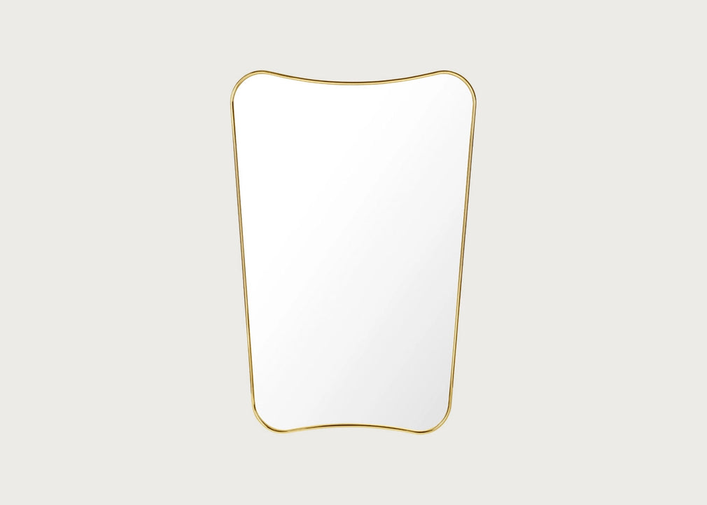 FA33 Rectangular Wall Mirror Medium Brass