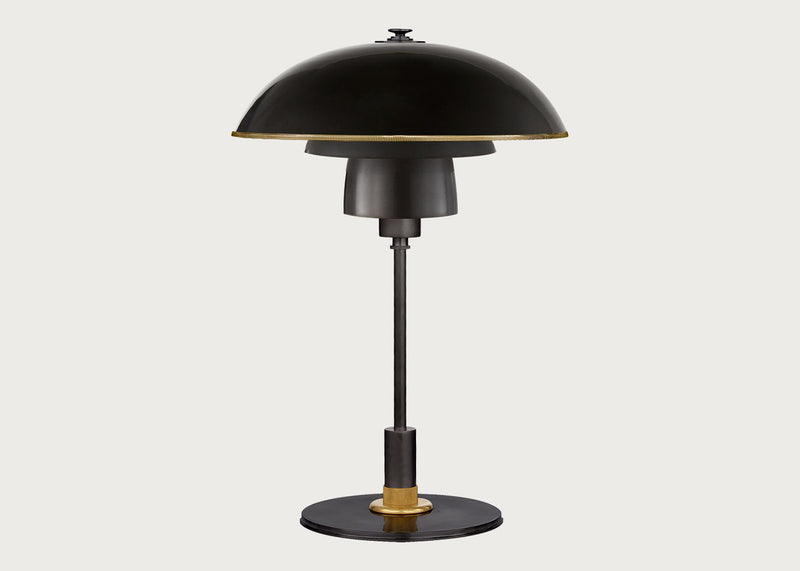 Whitman Desk Lamp Hand-Rubbed Antique Brass & Bronze Shade