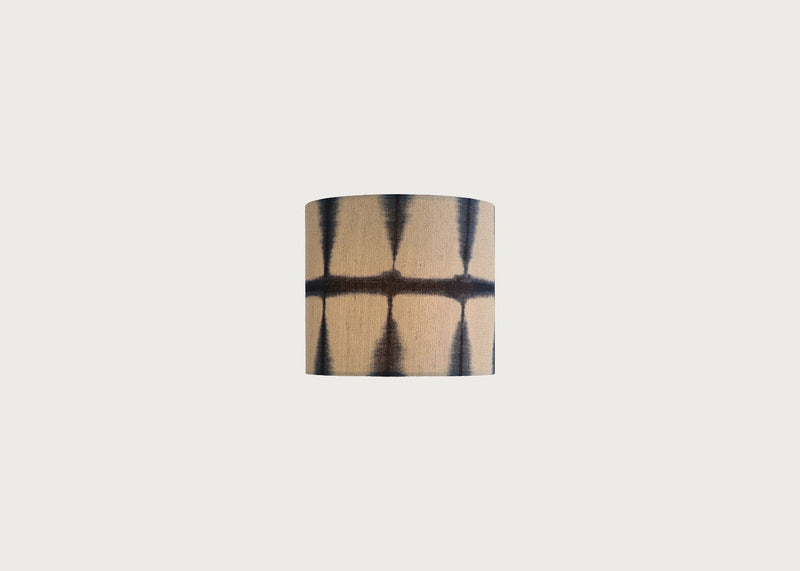 Shibori Lampshade Indigo Linen