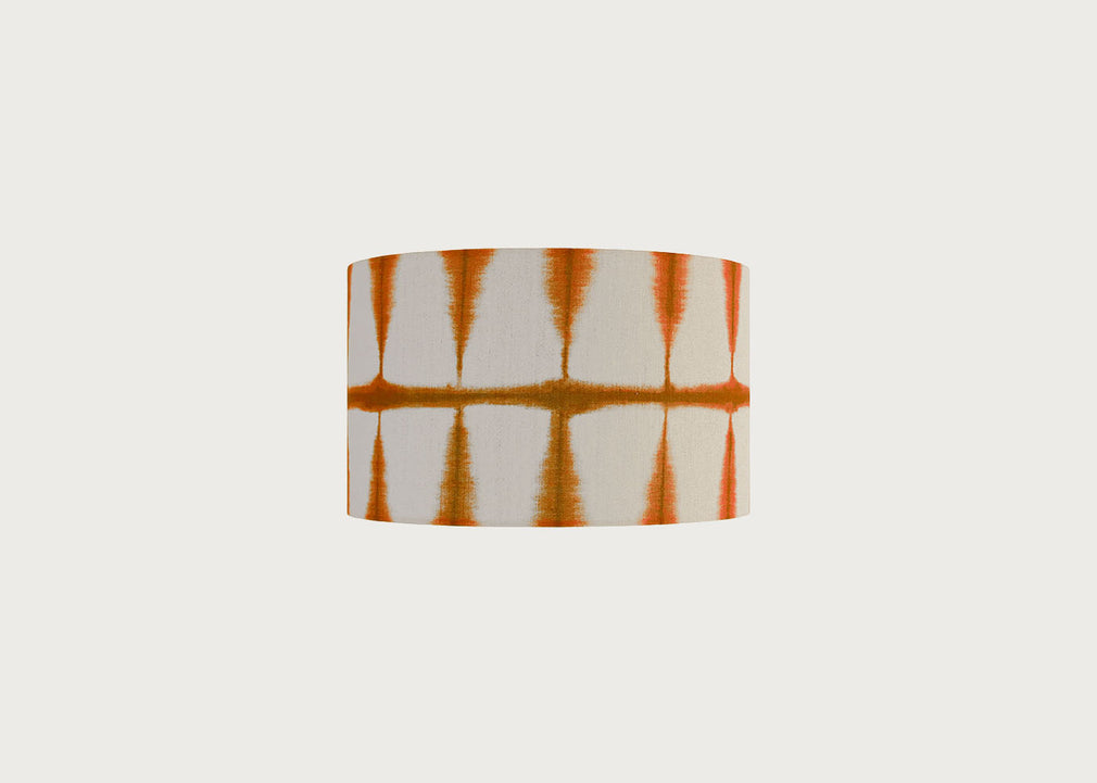 Shibori Lampshade Chilli Linen