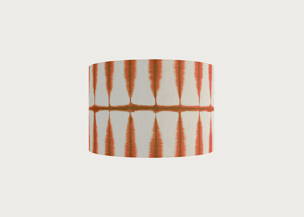 Shibori Lampshade Chilli Linen