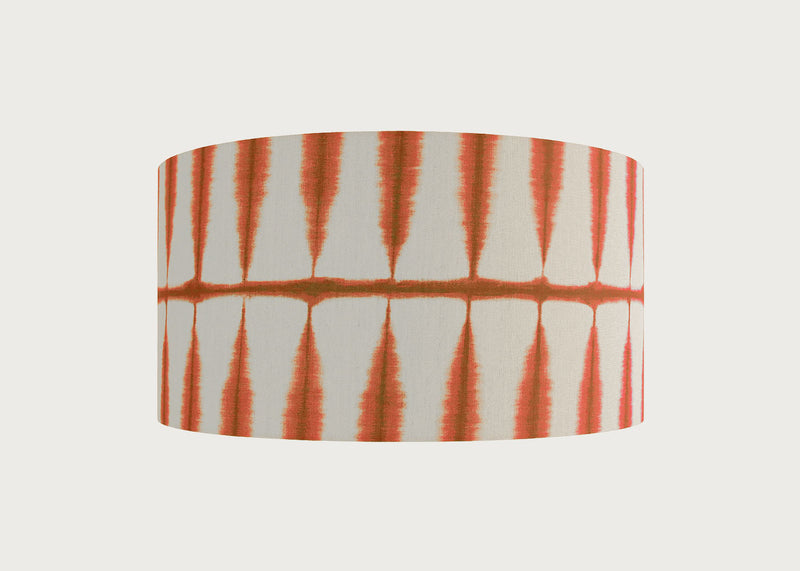 Shibori Lampshade Chilli Linen