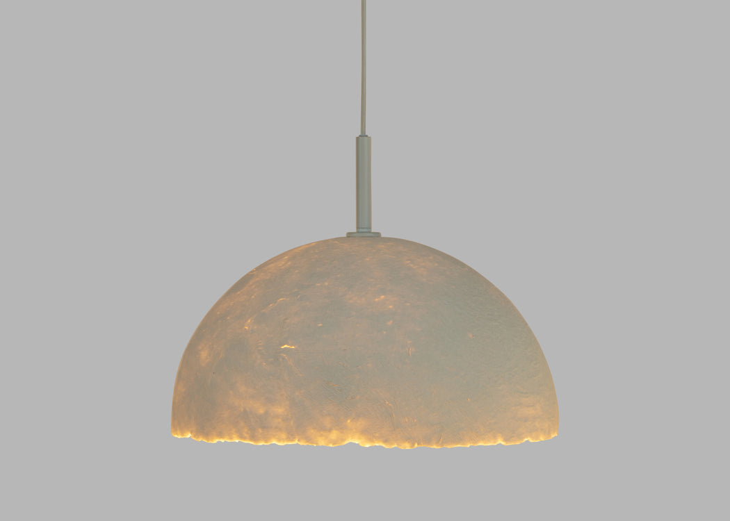 Pietra Papier Mache Pendant Light White 50cm