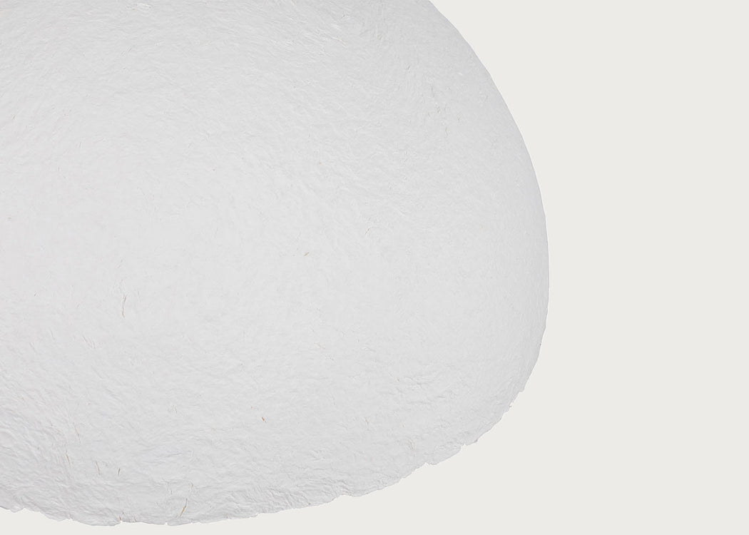 Pietra Papier Mache Pendant Light White 50cm