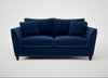 Torino 3 Seater Sofa Cotton Velvet Midnight / Black