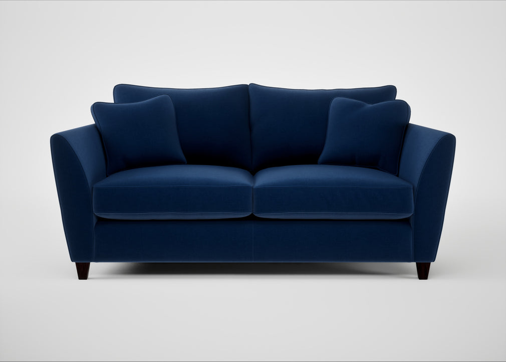 Torino 3 Seater Sofa Cotton Velvet Midnight / Black