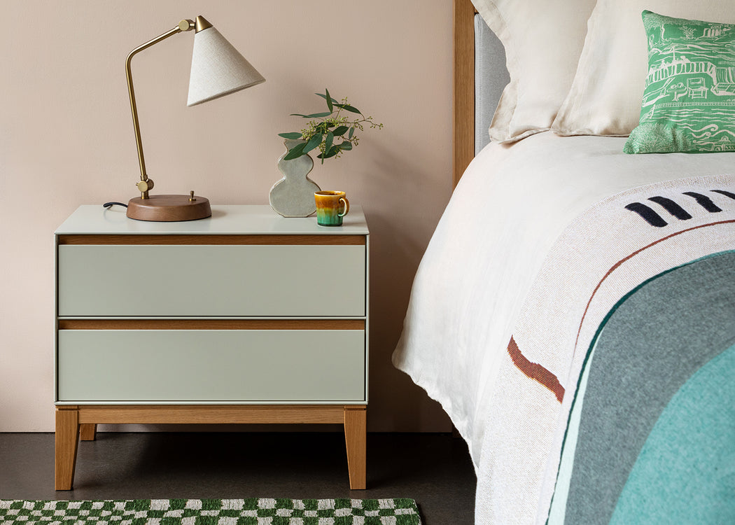 Dryden Table Lamp Walnut & Natural