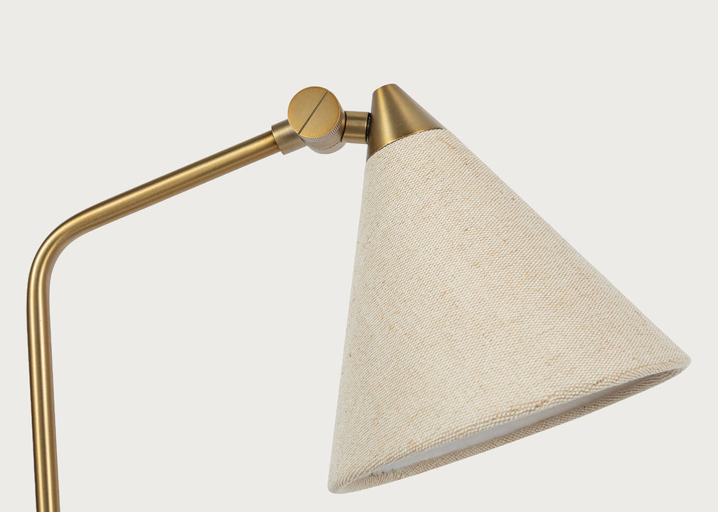 Dryden Table Lamp Walnut & Natural