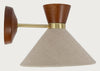Osaka Wall Light Natural & Walnut Finish