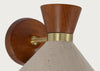 Osaka Wall Light Natural & Walnut Finish