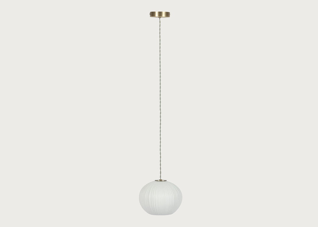 Sea Urchin Porcelain Pendant Light Small White