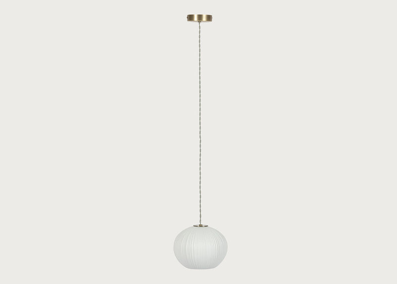 Sea Urchin Porcelain Pendant Light Small White