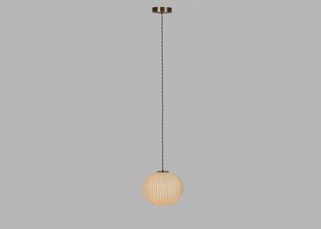 Sea Urchin Porcelain Pendant Light Small White