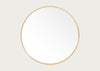Glance Round Wooden Mirror