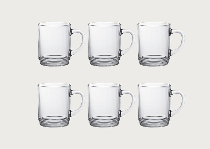 Versailles Glass Mug Set of 6
