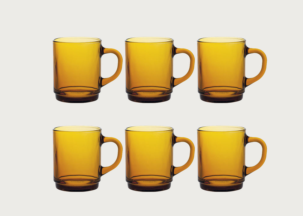 Versailles Glass Mug Set of 6