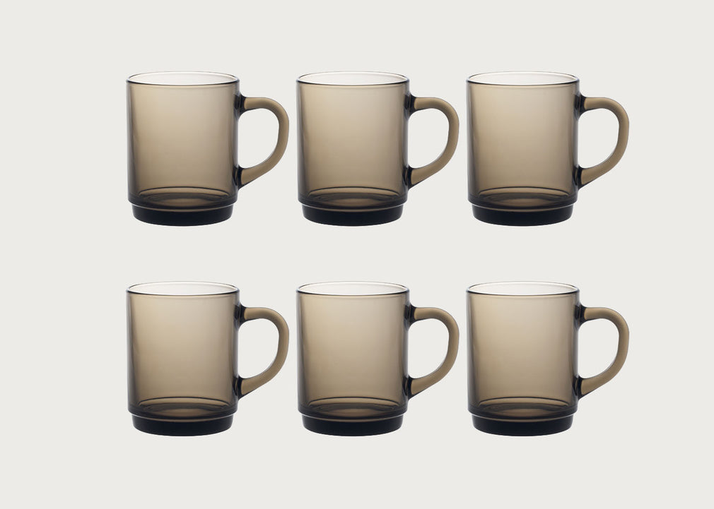 Versailles Glass Mug Set of 6