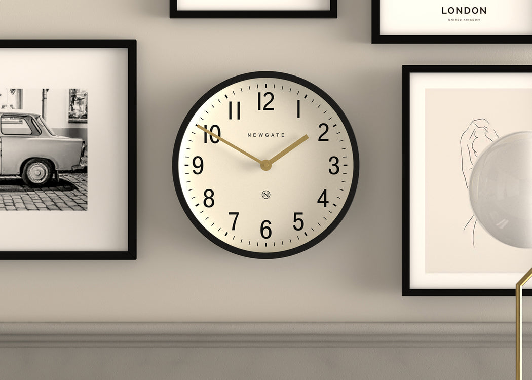 Master Edwards Wall Clock Black