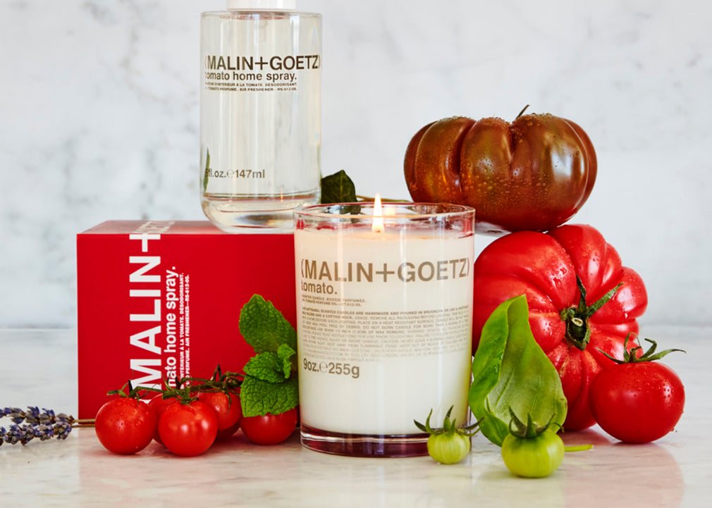 Tomato Scented Glass Candle