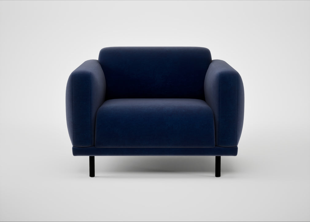 Harri Armchair Smart Luxe Velvet Midnight