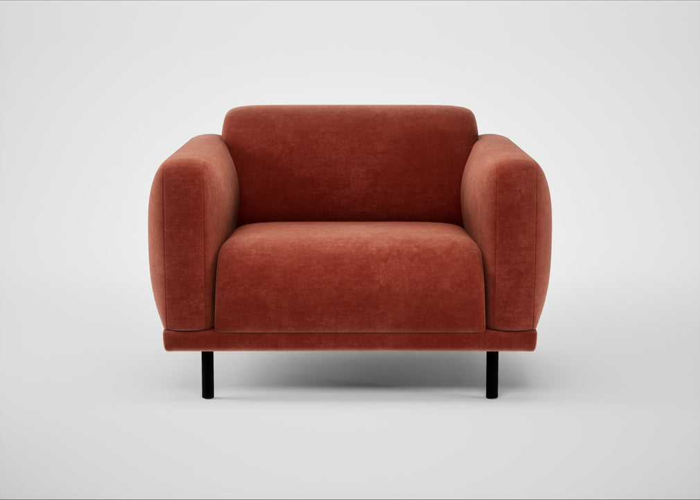 Harri Armchair Smart Luxe Velvet Tawny