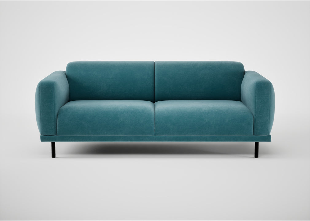 Harri 3 Seater Sofa Smart Luxe Velvet Airforce Blue