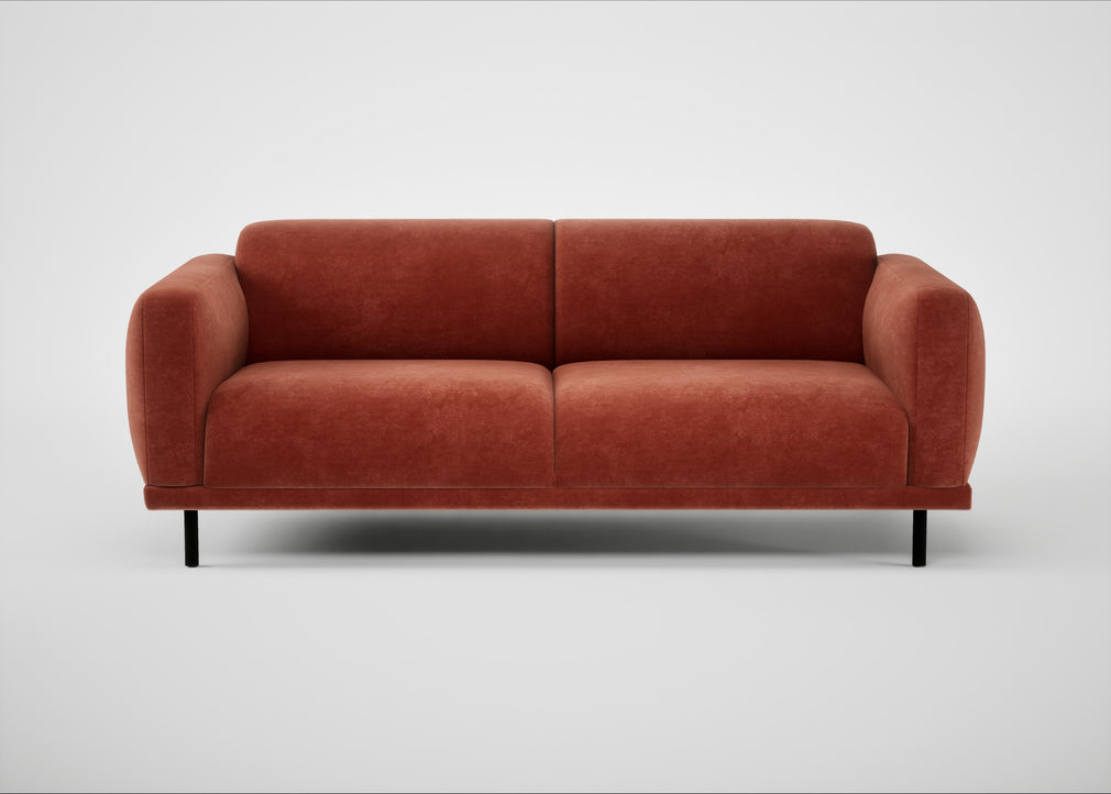 Harri 3 Seater Sofa Smart Luxe Velvet Tawny