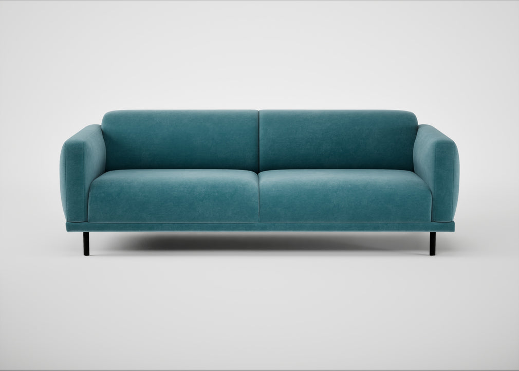 Harri 4 Seater Sofa Smart Luxe Velvet Airforce Blue