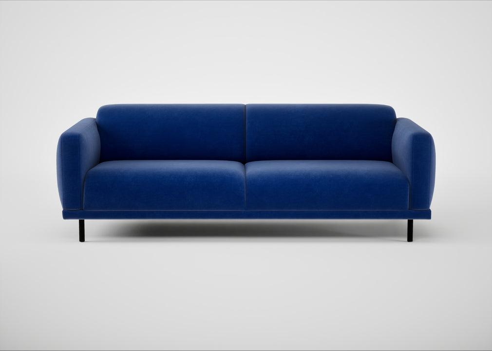 Harri 4 Seater Sofa Smart Luxe Velvet Azure