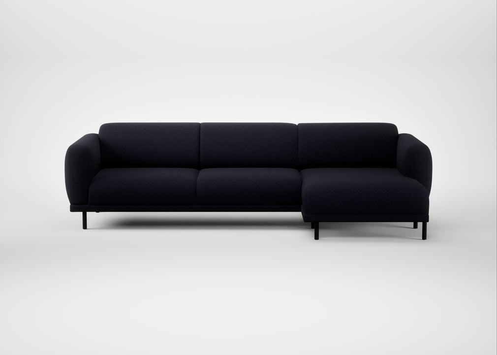 Harri Right Hand Facing Chaise Sofa Boucle Indigo