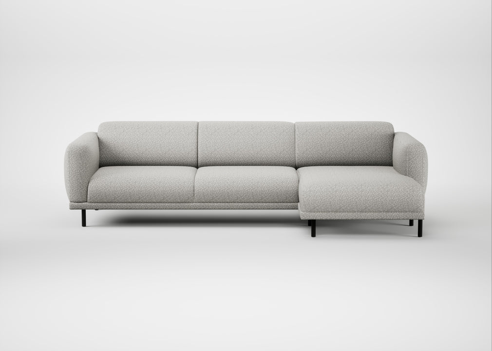 Harri Right Hand Facing Chaise Sofa Chunky Boucle Ecru