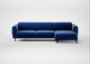 Harri Right Hand Facing Chaise Sofa Smart Luxe Velvet Azure
