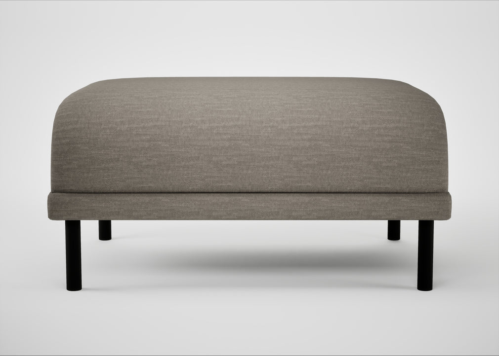 Harri Footstool Broad Weave Pebble