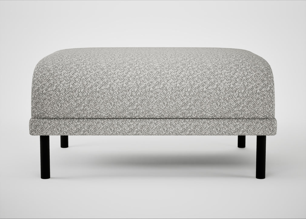 Harri Footstool Chunky Boucle Ecru
