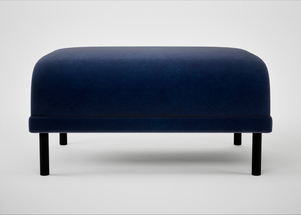 Harri Footstool Smart Luxe Velvet Midnight
