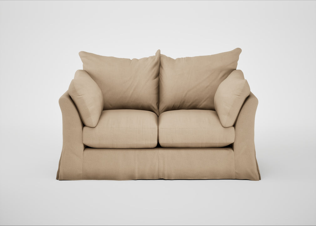 Tailor Loose Cover 2 Seater Sofa Capelo Linen-Cotton Bamboo