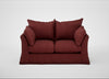 Tailor Loose Cover 2 Seater Sofa Capelo Linen-Cotton Etruscan Red